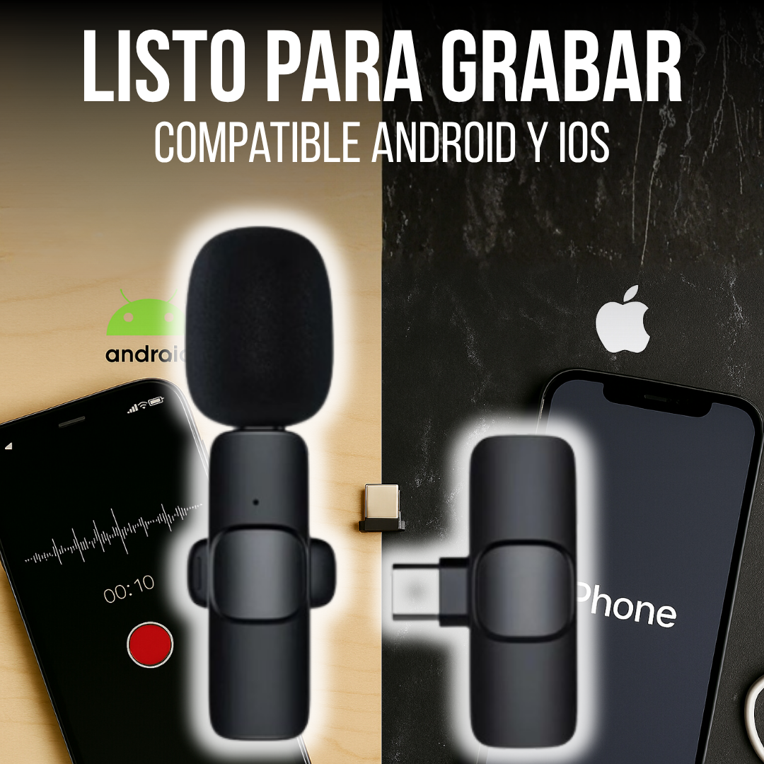 Super pack x2 microfonos inalambricos USB C - Grabacion de calidad